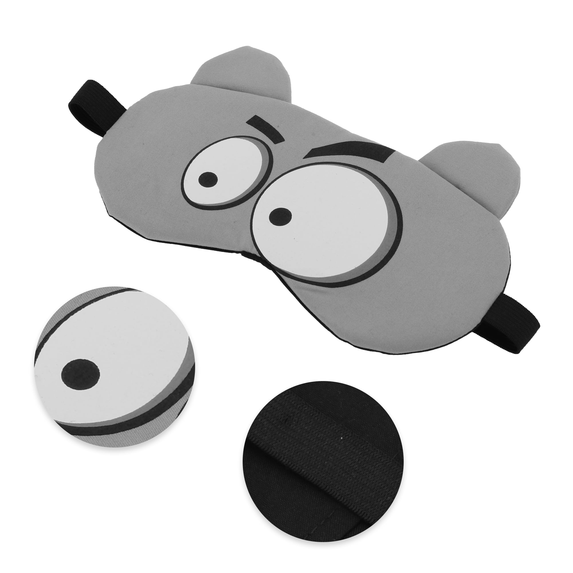 Unique Bargains Soft Cartoon Big Eyes Sleep Mask Gray Eye Shade Cover