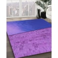 thumbnail image 3 of Ahgly Company Tapis Rond Lavable en Machine Intérieur Transitionnel Violet, 7 Pieds Rond, 3 of 7