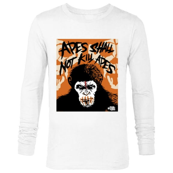 Planet of the Apes Rise of Caesar Apes Shall Not Kill Apes - Long Sleeve T-Shirt for Men - Customized-White