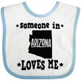 thumbnail image 3 of Inktastic Arizona Someone Loves Me Boys or Girls Baby Bib, 3 of 4