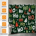 thumbnail image 2 of Tchckioa Christmas Green Shower Curtain,Privacy Protection Hooks Bath Curtain for Bathtub Decor 60x72 Inch, 2 of 6