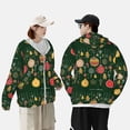 thumbnail image 4 of Kdxio Christmas Print Women Men Sun Protection UPF 50+ Jackets Zip Up Long Sleeve Hoodie Hiking Lightweight with Pockets, 4 of 7
