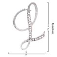 thumbnail image 5 of Broche de plata con 26 letras en inglés para mujer, estilo europeo y estadounidense, con diamantes, 5 of 5