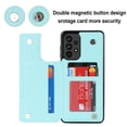 thumbnail image 4 of Feishell Back Wallet Case for Samsung Galaxy A53 5G, RFID Blocking Premium PU Leather Flip Cover with Card Slots Holder Magnetic Buttons Kickstand TPU Bumper Shockproof Case,Mint, 4 of 8