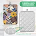 thumbnail image 6 of Yayeee Pot Holders Kitchen Heat Resistant with Pocket 7"x9.8" Cotton Oven Cooking Hot Pads, Colorful Flowers, 6 of 7