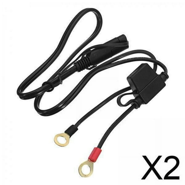 Cable de desconexión rápida,Cable universal de desconexión rápida SAE Enchufe de 2 pines,Arnés de terminal con ojal de cable de conexión,Cable de carga de extensión para motocicleta con