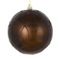 thumbnail image 1 of Vickerman N182675D 6 in. Chocolate Candy Ball Ornament with Circle Glitter Pattern  3 per Bag, 1 of 3