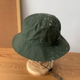 thumbnail image 3 of Sunsanly Waterproof Bucket Rain Hat with Chin Strap Quick Dry Packable Boonie Sun Hat Safari Hat UV Protection-Army Green, 3 of 8