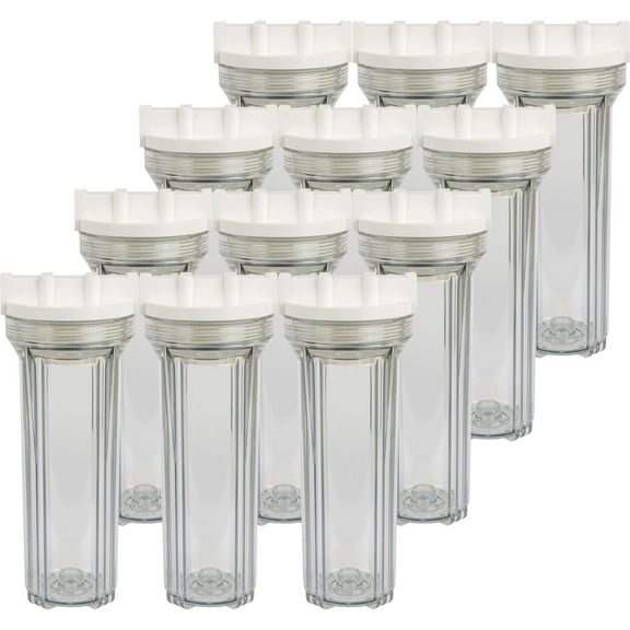 SpiroPure Clear Water Filter Housing 10 inch / 2.5 x 10 / 158117 Transparent Standard Housing (Case of 12)