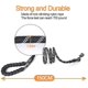 thumbnail image 3 of High Quality Black Reflective Strong Adjustable Nylon Dog Leash 150cm for Large or Medium Dogs, 3 of 5