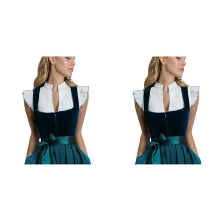 2 Pack Germany Oktoberfest Womens Vintage Dirndl Dress Short Sleeve Dress Stage Performance Dress Tank Vest Tops Women Sleepwear Women Sleepwear Bunny Lingerie Ladies Lingerie Suspender