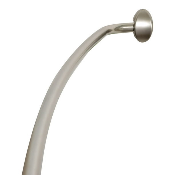 Zenith Adjustable Curved Shower Rod 72 in. L Silver