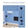 thumbnail image 5 of Ventilador de escritorio y mesa, ventilador de pedestal con batería, ventilador de flool con circulación de aire plegable y de altura ajustable para exteriores, patio, playa, viajes, habitación, n, 4, 5 of 5