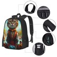 thumbnail image 4 of Daiia Riverside Meditating Cat Backpack for Men and Women -Durable Backpack Large Capacity, Water-Resistant Bag with Adjustable Straps and Laptop Compartment, 4 of 9