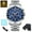 Silver&Blue, variant on Luxury Business Men Quartz Watch Big Dial Luminous Wrist Watch Calendar Minute Second Chronograph Wristwatch