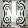 Arrow Curved Simplicity Tulle Curtains for Living Room Bedroom Sheer