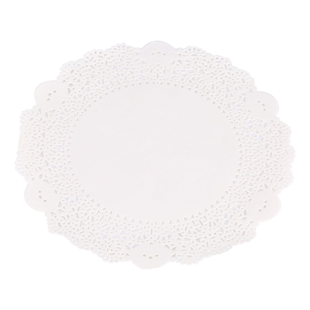 Tebru Paper Doilies, 180Pcs Hollowed Decorative Paper Doilies Cake Mat