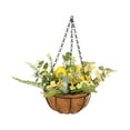 thumbnail image 2 of Flores artificiales colgantes en cesta, maceta de cadena, decoración de flores de seda, cesta colgante para porche, decoración del hogar interior y, 2 of 8