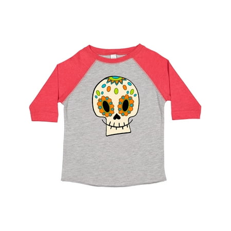 

Inktastic Smiling Sugar Skull for Day of the Dead Gift Toddler Boy or Toddler Girl T-Shirt