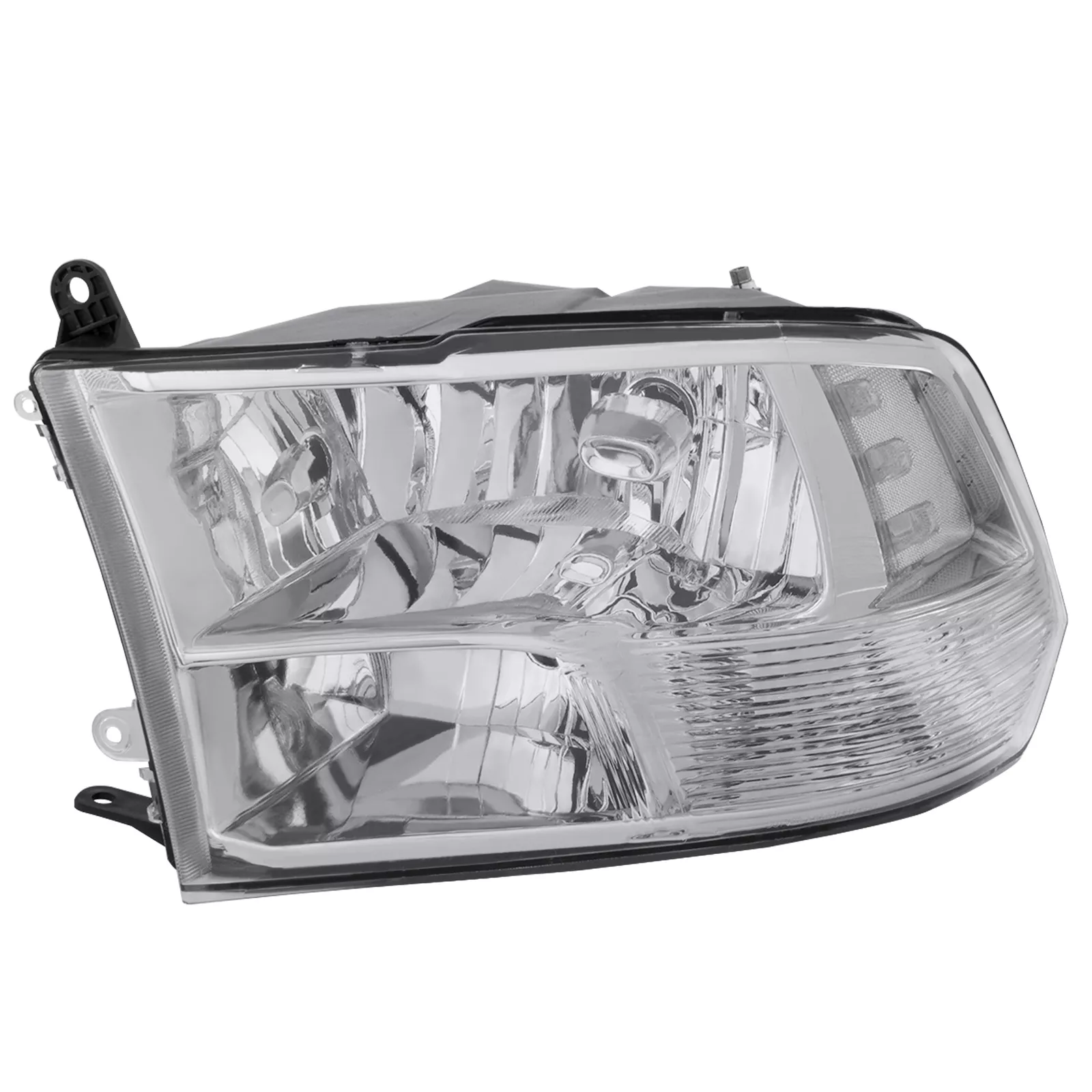 MOSTPLUS Pair Chrome Headlights Assy for 2011-2018 Dodge RAM 1500 2500 3500 4500 5500
