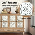 thumbnail image 3 of MDQMD Vintage Buffet Cabinet Sideboard with 4 Carved Door Kitchen,Natural Wood Credenza with 3 Drawers for Living Room,Entryway, 3 of 9