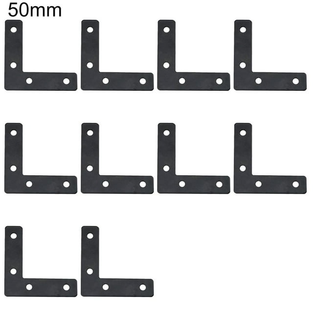 10Pcs Corner Braces Waterproof High Strength Multipurpose T/L Shaped Flat Joint Angle Brackets for Closet Cabinet Windows