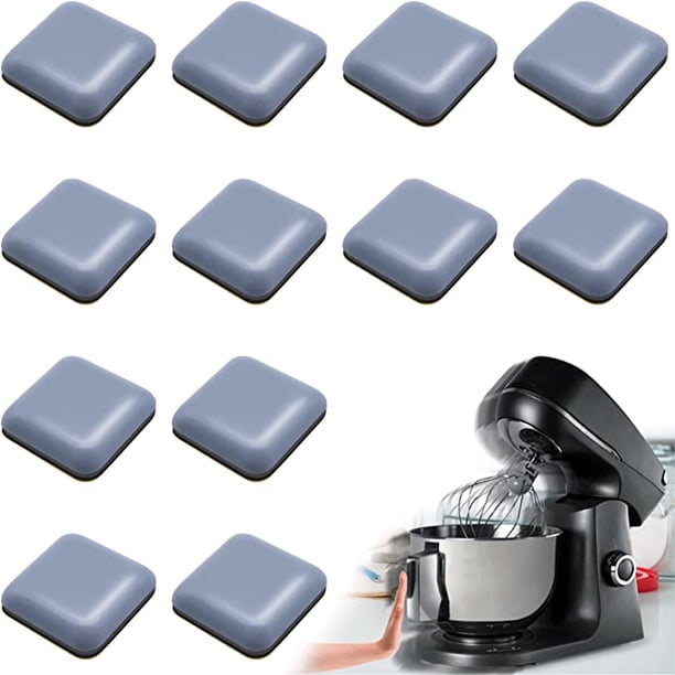 Deslizadores para electrodomésticos de cocina de 30 mm x 30 mm, 12 deslizadores autoadhesivos para la mayoría de cafeteras, licuadoras, freidoras, ollas a presión, batidoras de pie para un fácil deslizamiento, cuadrados JM