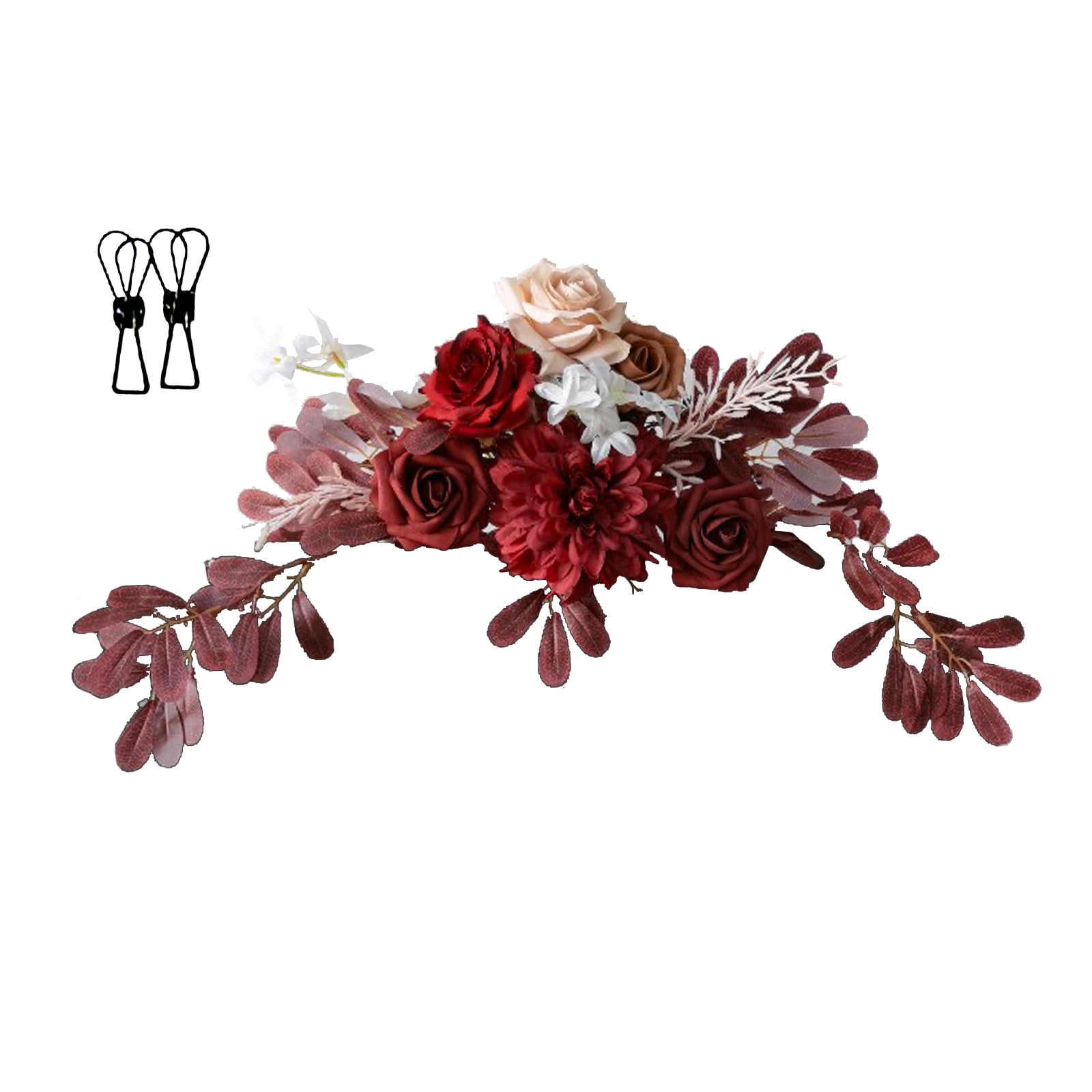 Hapeisy Artificial Flower Swag, Wedding Arch Flowers Garland, 23.6 Inch