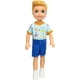 thumbnail image 1 of Barbie Chelsea Doll, Small Boy Doll Wearing Removable One-Piece with Dinosaur Print & White Shoes, Blond Hair & Blue Eyes, 1 of 5