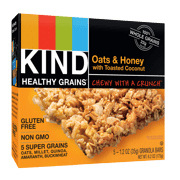 (4 Pack) KIND Healthy Grains Granola Bar, Oats & Honey with Toasted Coconut, 5 Bars, Gluten Free, Healthy Grains Bars