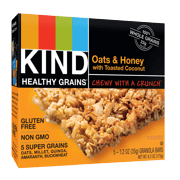 (4 Pack) KIND Healthy Grains Granola Bar, Oats & Honey with Toasted Coconut, 5 Bars, Gluten Free, Healthy Grains (Best Coconut Chocolate Bars)