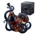 thumbnail image 5 of Luckky Artistic Octopus Wine Bottle Decanter,350ml Borosilicate Glass Liquor Bottle,3D Deep Sea Tentacle Sculpture,Unique Collectible Bar Home Decor Gift for Marine Lovers Men, 5 of 9