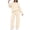 Beige, variant on Athletic Outfit Sets 2 Piece Women Solid Crew Neck Long Sleeve Sweatshirt Drawstring Wide Leg Sweatpants Army Green S