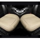 thumbnail image 1 of Juego de 2 fundas de asiento de coche de piel sintética de lujo para asientos delanteros, universales, compatibles con el 90% de los vehículos (sedán, SUV, camioneta, minivan) (beige), 1 of 5