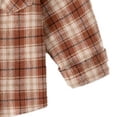 thumbnail image 4 of Fesfesfes Girls Plaid Shirt Long Sleeve Top with Double Pockets Loose Tunic Blouse for Fall Winter Casual Wear Comfortable Soft Breathable Fabric for Kids Toddler Children(Red#1,4-5 Years), 4 of 4