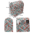 thumbnail image 4 of Retro Stand Mixer Cover, Old Fashioned Style Abstract Mosaic Grid Inspired Floral Pattern Classical, Kitchen Appliance Organizer Bag Cover with Pockets, 5 Quarts, Grey Turquoise Red, by Ambesonne, 4 of 4