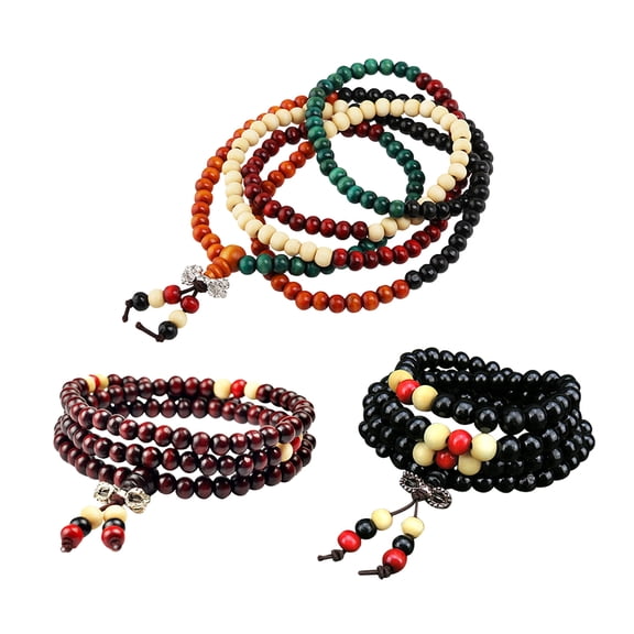 Zehuanyu 3 Pcs Beaded Worry Bead Bracelet Symbolic Bracelet Man 36.00X0.80X0.80CM