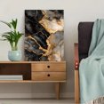 thumbnail image 5 of Luxury Black Gold Marble Texture Canvas Print for Living Room Bedroom Office Hotel Hallway Entryway Decor, 5 of 8