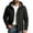 Black, variant on Men's Lightweight Hooded Softshell Jacket for Travel, Windproof Coat Layering Outerwear with Zipper Pockets for Commuting Fall Winter Wear, Black, L