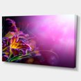 thumbnail image 2 of Flowers on Purple Background - Floral Canvas Art Print, 2 of 4