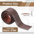 thumbnail image 2 of Floor Transition Strips, 6.56ft x 1.97"(LxW) Embossed Self Adhesive Vinyl Flooring Edging Trim PVC Flooring Flat Divider Strip Cover Strips for Joining Floor Gaps, Coffee Brown, 2 of 7