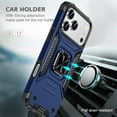 thumbnail image 3 of Hotpom for iPhone 17 Pro Case with 2 Pack Privacy Screen Protector Dual Layer Rugged Durable Shockproof Protection with 360° Rotating Stand, Blue, 3 of 7