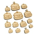thumbnail image 1 of Cute Chicken Sandwich Wood Mini Charms Shapes DIY Craft Jewelry - With Hole - Various Sizes (16pcs), 1 of 7