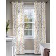 thumbnail image 4 of Yellow Grey Botanical Sheer Curtains 63 Inch Length 2 Panels Set for Living Room/Bedroom, Spring Floral Summer Farmhouse Kitchen Curtains Grommet Semi-Sheer Curtains Window Treatments 42"x63"x2, 4 of 7