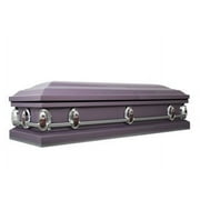 Overnight Caskets Heavenly Mother Pink Steel 79 x 23.5 Funeral Casket, Rectangular