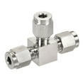 thumbnail image 1 of Unique Bargains 5mm OD Tube 3 Way Tee Union Stainless Steel Quick Connect Compression Fittings, 1 of 5