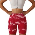 thumbnail image 1 of Pantalones cortos de yoga para mujer Tie Dye sin costuras elásticos para mujer levantamiento de glúteos de cintura alta pantalones cortos de yoga para deportes correr fitness, 1 of 6