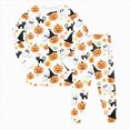 thumbnail image 4 of Gerichy Boys Girls Pajamas Sets Cute Ghost Pumpkin Pajamas Long Sleeve Top and Pants Soft Sleepwear Kid Halloween Holiday Pajama Sets 2T-9T, 4 of 7