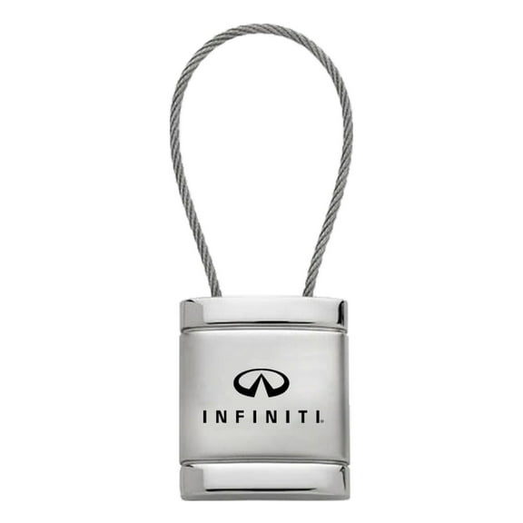 Infiniti Satin Chrome Cable Key Ring (Silver)