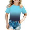 thumbnail image 1 of T-Shirts & Chemises de Classification de Produits pour Filles - T-Shirt à Manches Courtes pour Filles, Mode Enfants, Tee-Shirt Teinture sur Nœuds Col Rond, 1 of 3